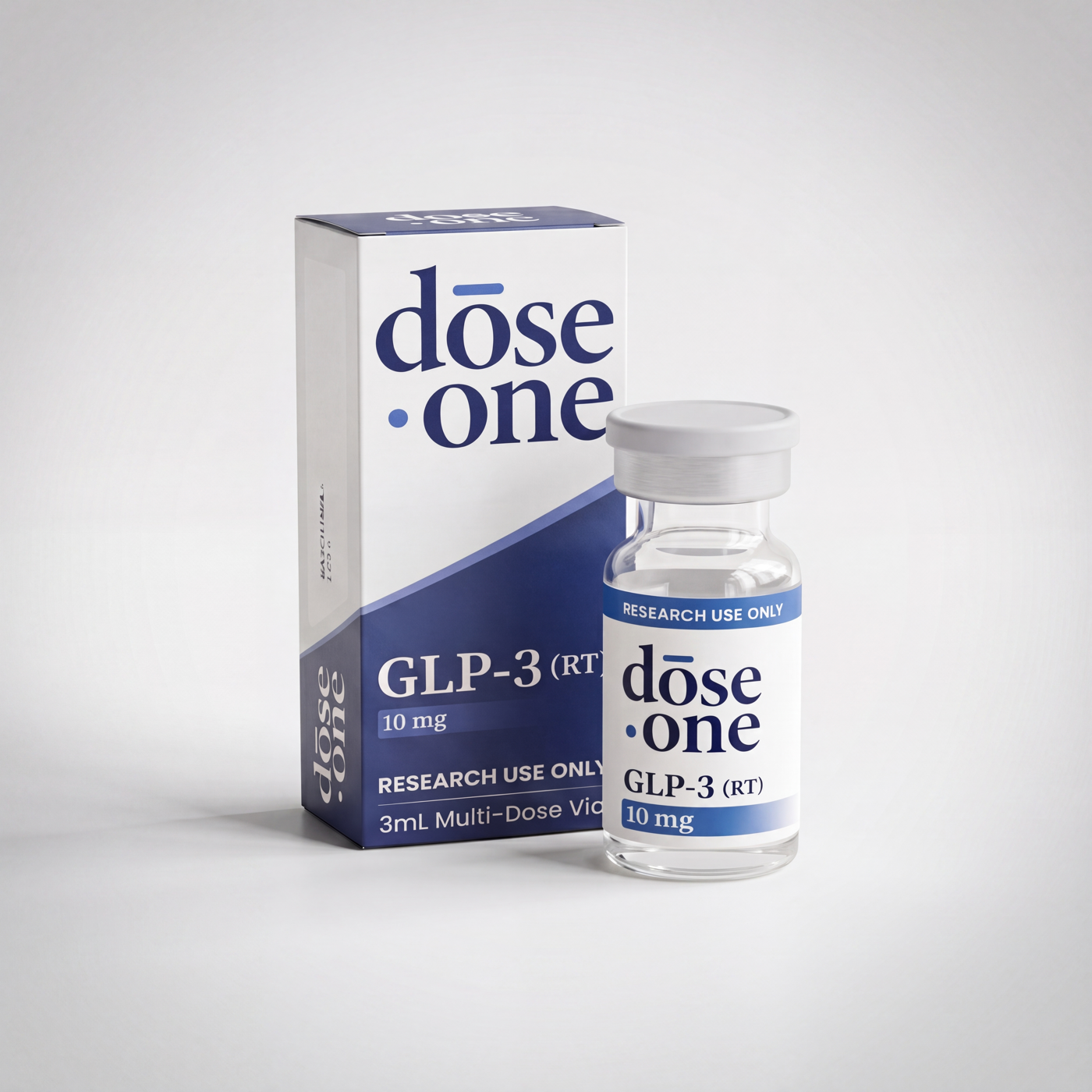 dōse.one GLP-3 (RT) 10 mg multi-dose vial and box